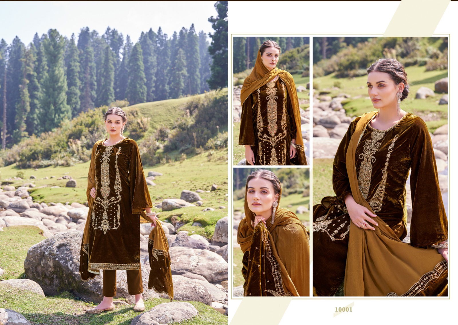 Zsm Jashn E Azeem Viscose Velvet Salwar Kameez Catalog
